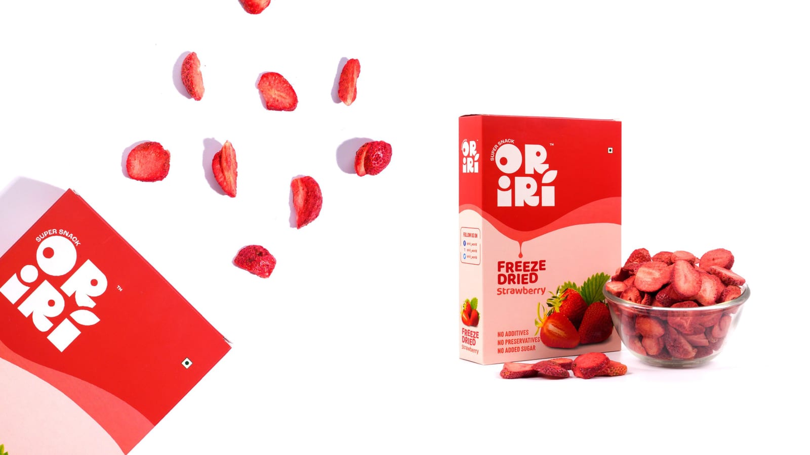 ORIRI strawberry freeze-dried packaging