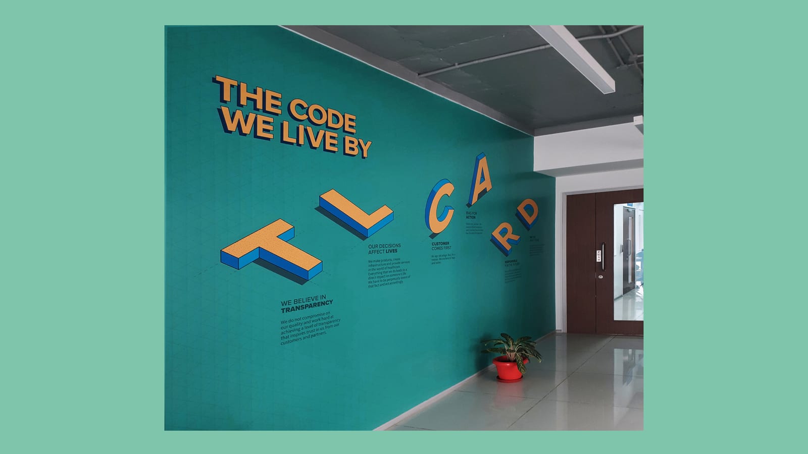 Truelyser Biosystems office wall graphics